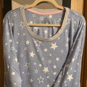 CUDDL DUDS GRAY BLUE STARS NIGHT SHIRT